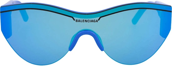 Balenciaga All Blue Ski Cat Sunglasses