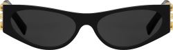 Balenciaga Black 4g Hinge Logo Cateye Sunglasses