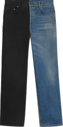 Balenciaga Black And Blue Split Jeans