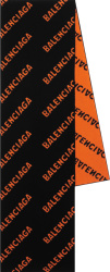 Balenciaga Black And Orange Allover Logo Year Of The Tiger Scarf