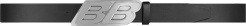 Balenciaga Black And Silver Moto Logo Belt