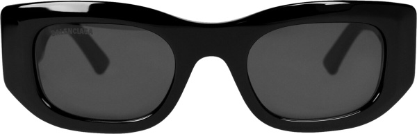 Balenciaga Black Blow Rectangle Sunglasses