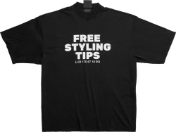 Balenciaga Black Free Styling Tips T Shirt
