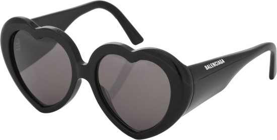 Balenciaga Black Heart Shaped Sunglasses