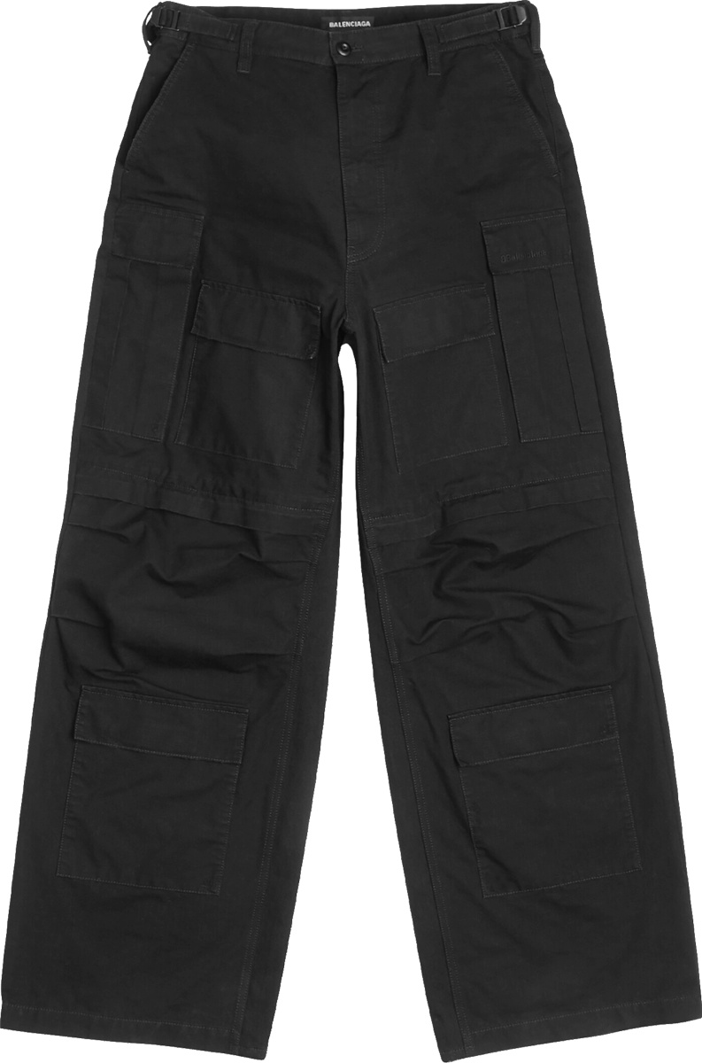 Balenciaga Black Hybrid Cargo Pants | INC STYLE