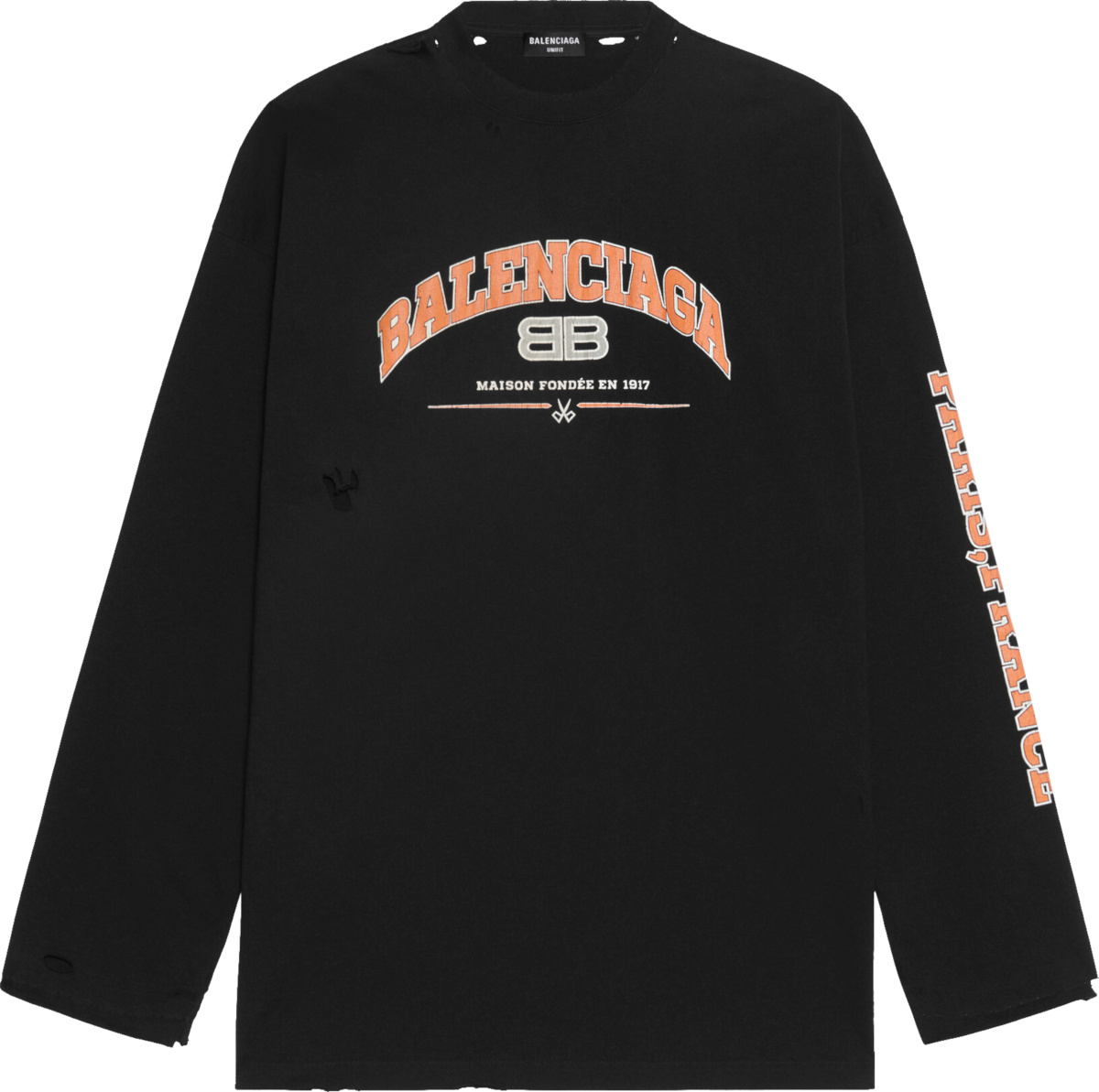 Balenciaga Black 'Maison BB' Long Sleeve T-Shirt | Incorporated Style