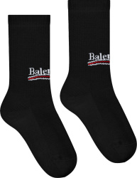 Balenciaga Black Political Campaign Socks