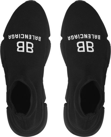 Balenciaga Black Slip On Sock Sneakers