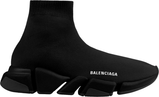 Balenciaga Black Speed 2 Monochrome Sneakers