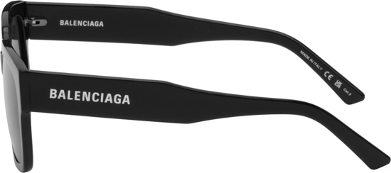Balenciaga Black Square Wayfair Sunglasses