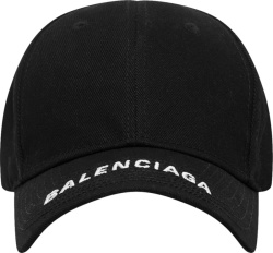 Balenciaga Black Visor Logo Hat