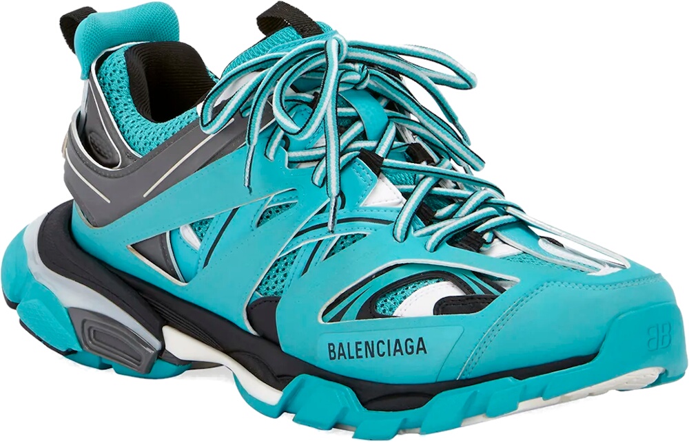 Balenciaga Sneakers Track Di Colore Blu farfetch menta