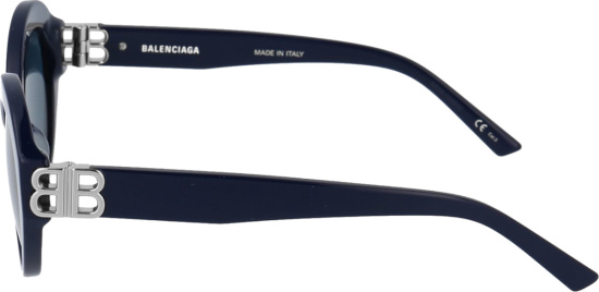 Balenciaga Blue Oval Cateye Sunglasses
