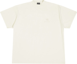 Balenciaga Cream Sproty B Oversized T Shirt