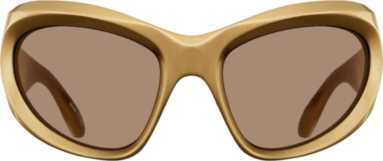 Balenciaga Gold Wrap Oversized Sunglasses