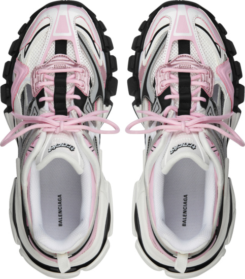 Balenciaga Light Pink And White Track 2 Sneakers