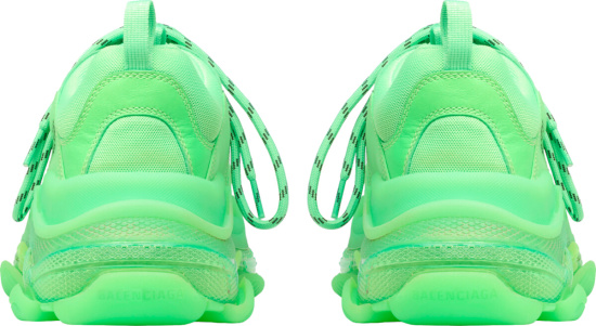 Balenciaga Neon Green 'Triple S' Sneakers | Incorporated Style