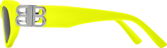 Balenciaga Neon Yellow D Frame Dynasty Sunglasses