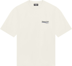 Balenciaga Off White Polticial Campaign Logo T Shirt