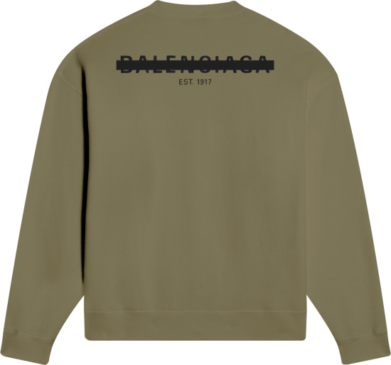 Balenciaga Olive Green Strike Sweatshirt