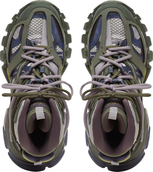 Balenciaga Olive Green Track Hike Boots