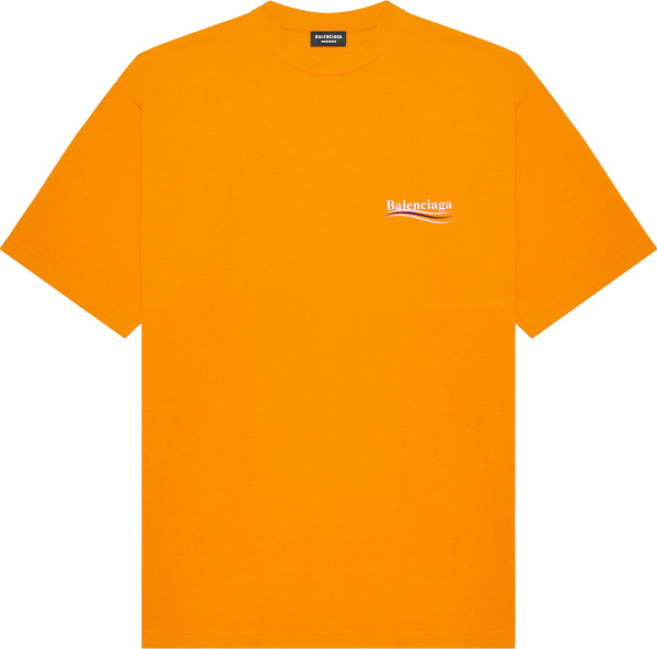 Balenciaga Orange Political Campaign Logo T Shirt