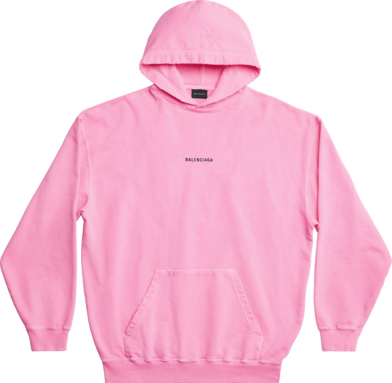 Balenciaga Pink Back Logo Hoodie | INC STYLE
