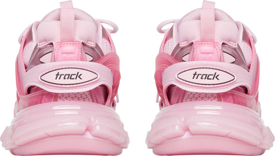Balenciaga Pink And Clear Track Sneakers