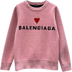 Balenciaga Pink Heart Logo Sweater