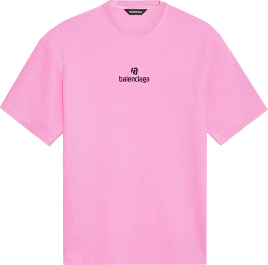 Balenciaga Pink Sponsor T Shirt