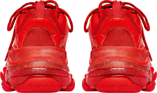 Balenciaga Red And Clear Sole Oversized Sneakers