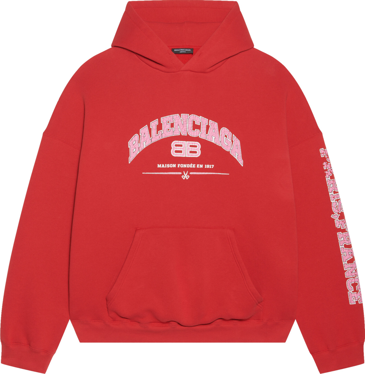 Balenciaga Red 'Maison BB' Hoodie | Incorporated Style