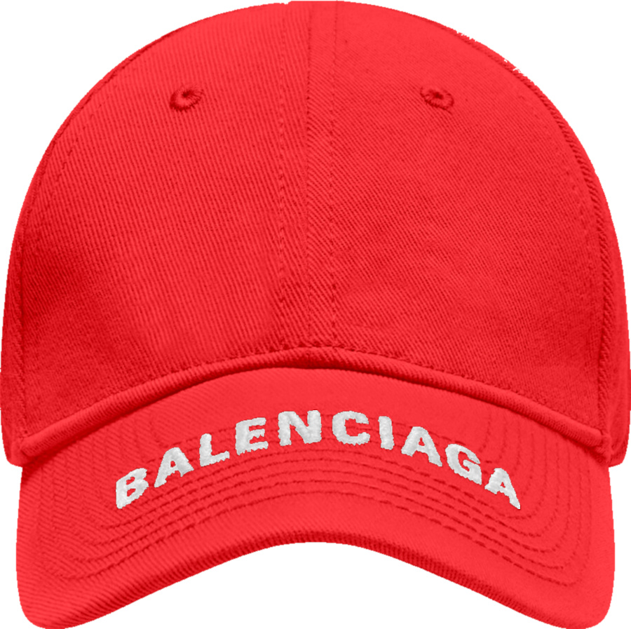 Balenciaga Red Brim-Logo Hat | Incorporated Style