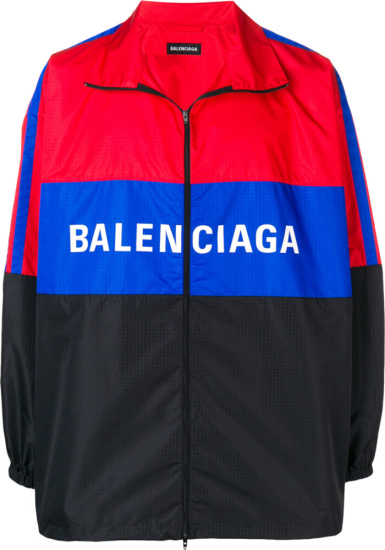 Balenciaga Red White Black Jacket Online Sale, UP TO 63% OFF