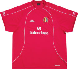 Balenciaga Red Shield Logo Soccer Jersey