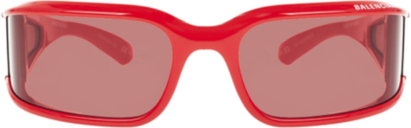 Balenciaga Red Shield Sunglasses