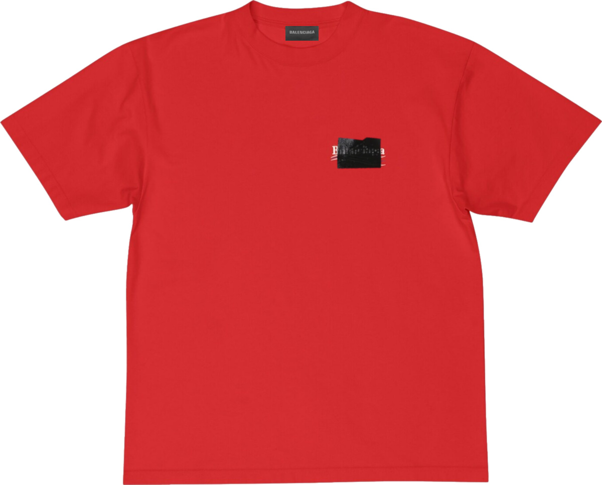 Balenciaga Red Taped 'Political Campaign' T-Shirt | INC STYLE