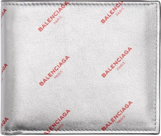 Balenciaga Wallet With Red Logo Print