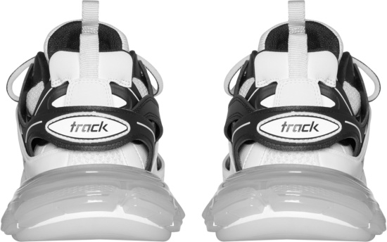 Balenciaga White Black Clear Track Sneakers