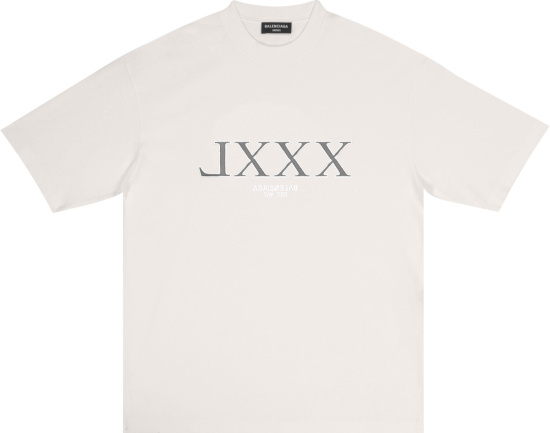 Balenciaga White Inside Out Xxxl Logo T Shirt