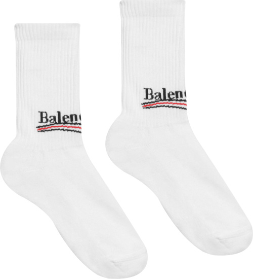 Balenciaga White 'Political Campaign' Socks | INC STYLE