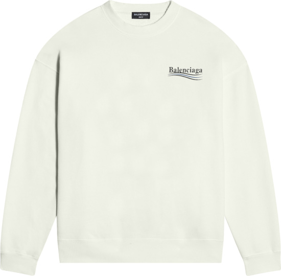 Balenciaga White Political Campaign Sweatshirt