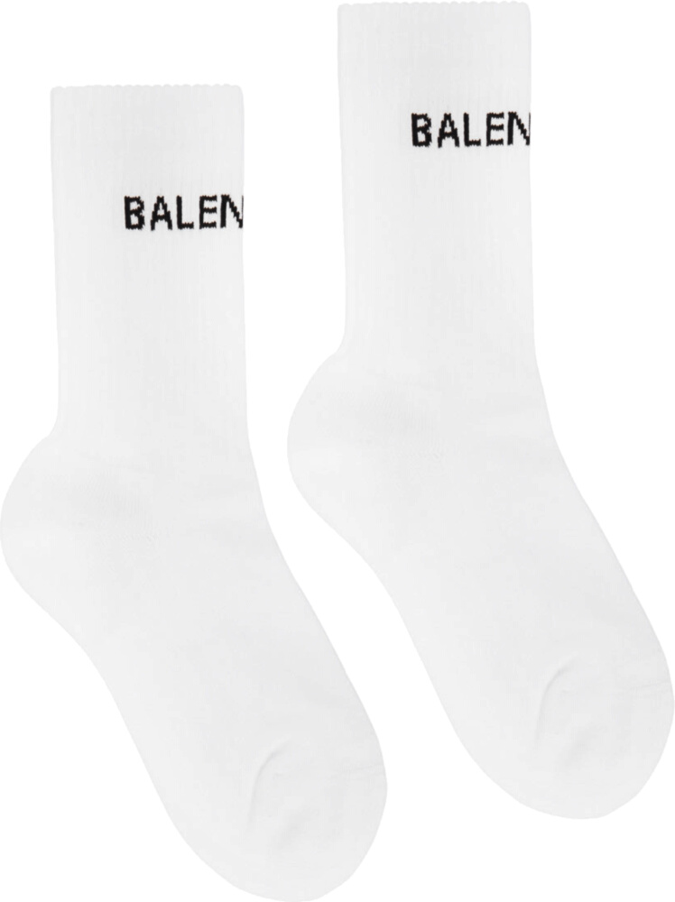 Balenciaga White 'Tennis' Socks | INC STYLE
