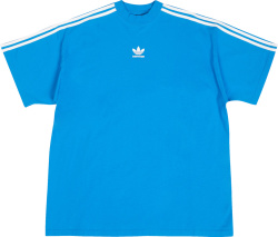 Balenciaga x Adidas Blue Three Stripe T-Shirt