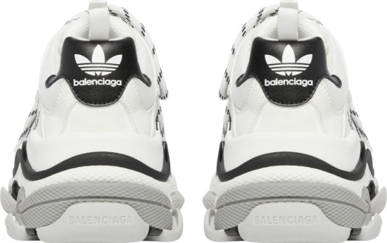 Balenciaga x Adidas White & Black 'Triple S' Sneakers | INC STYLE