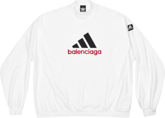 Balenciaga x Adidas White Oversized Sweatshirt | INC STYLE