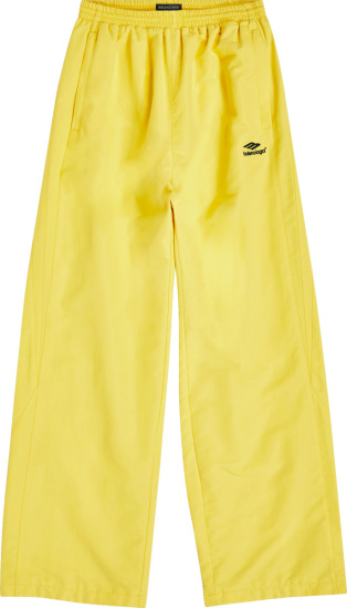 Balenciaga Yellow 3b Wide Leg Trackpants