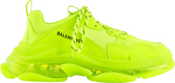 Balenciaga Yellow And Clear Triple S Sneakers