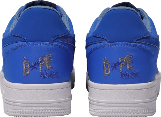Bape Bapesta Low X Stash Blue Sneakers