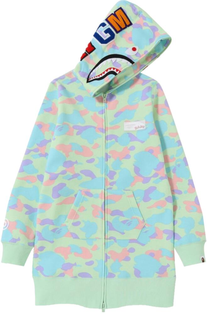 BAPE Pastel Green Camo Full Zip Hoodie | Incorporated Style